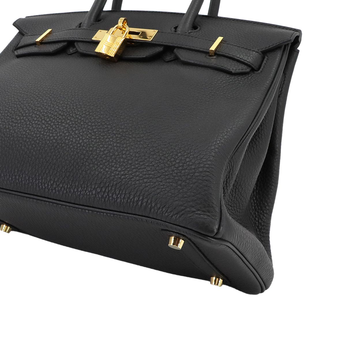 HERMES Birkin 30 Hand Bag Togo Leather Black Purse