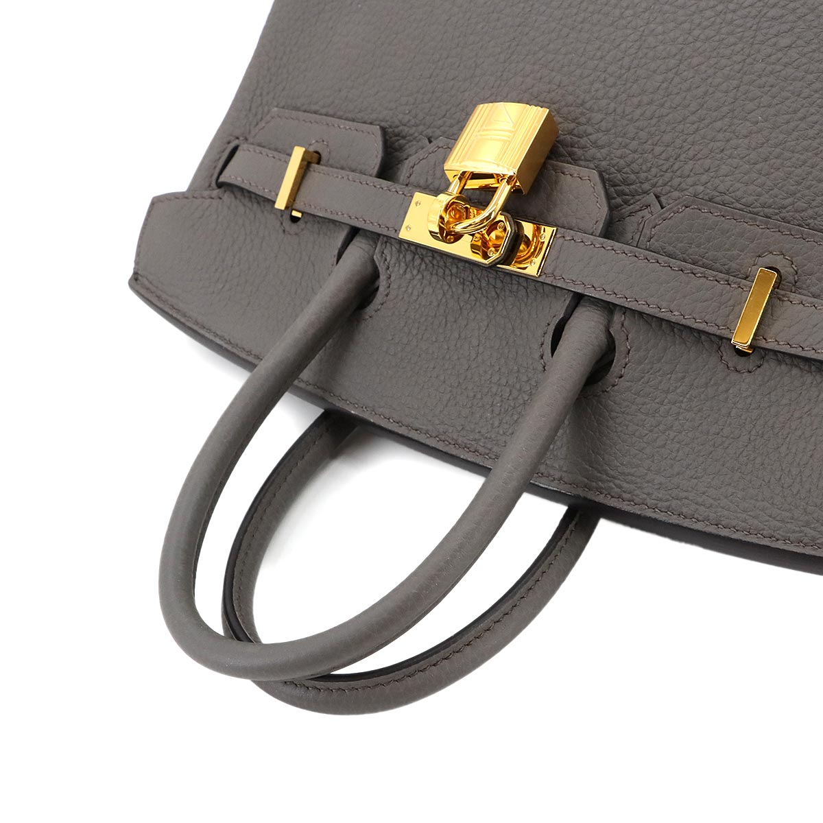 Birkin 25 Hand Bag Togo Leather Etain Purse