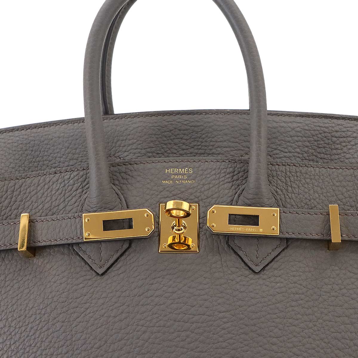 Birkin 25 Hand Bag Togo Leather Etain Purse