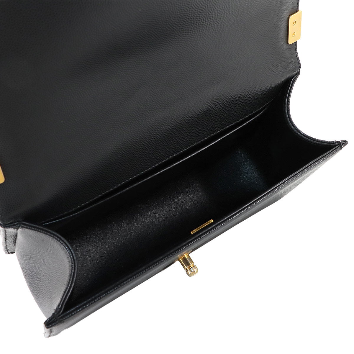 BOY CHANEL Chain Shoulder Bag Leather Black A67086 Purse