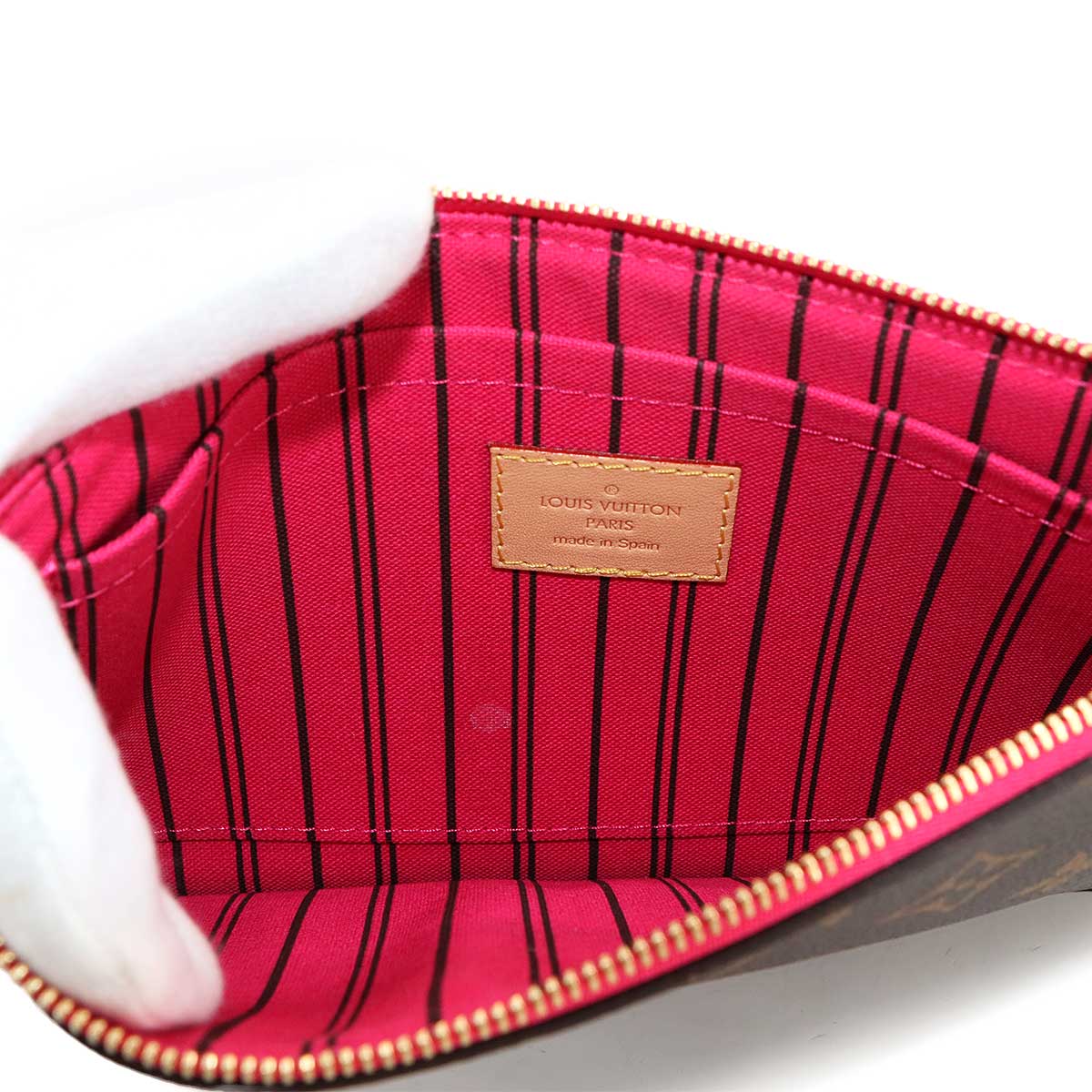 Monogram Bay Neverfull MM Tote Bag Fuchsia M41991 Purse