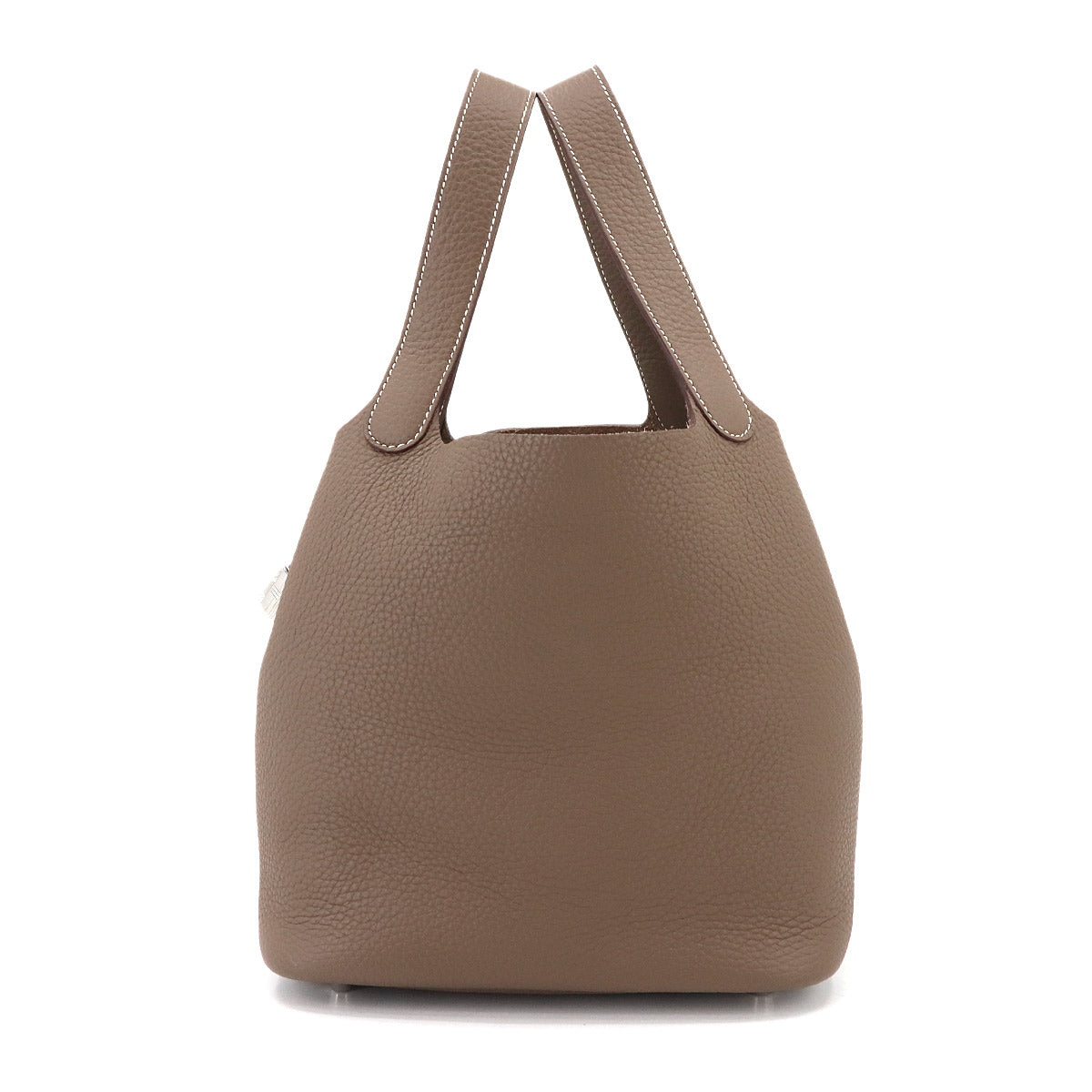 Picotin Lock MM Hand Bag Taurillon Clemence Etoupe Purse