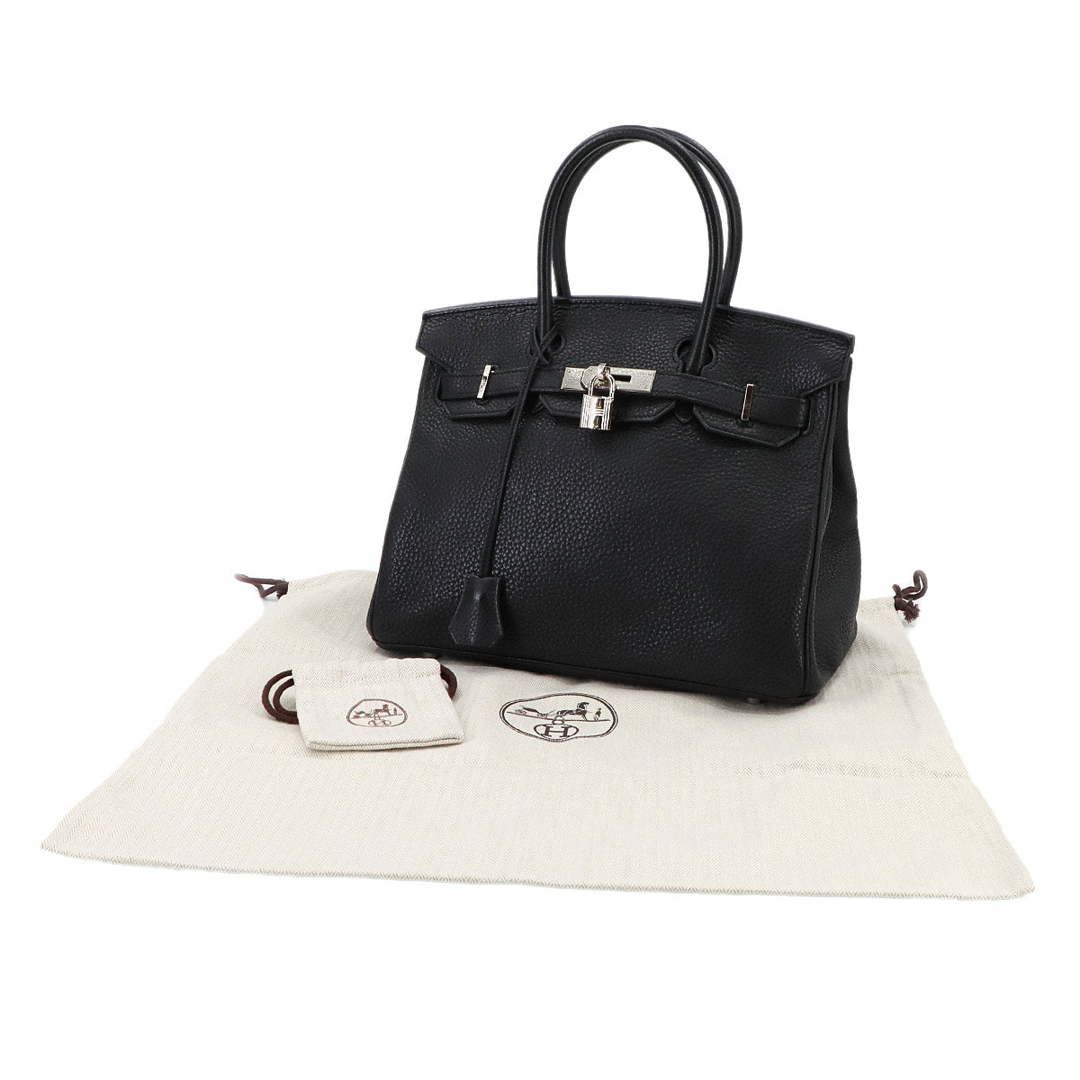 Birkin 30 Hand Bag Veau Togo Black Purse