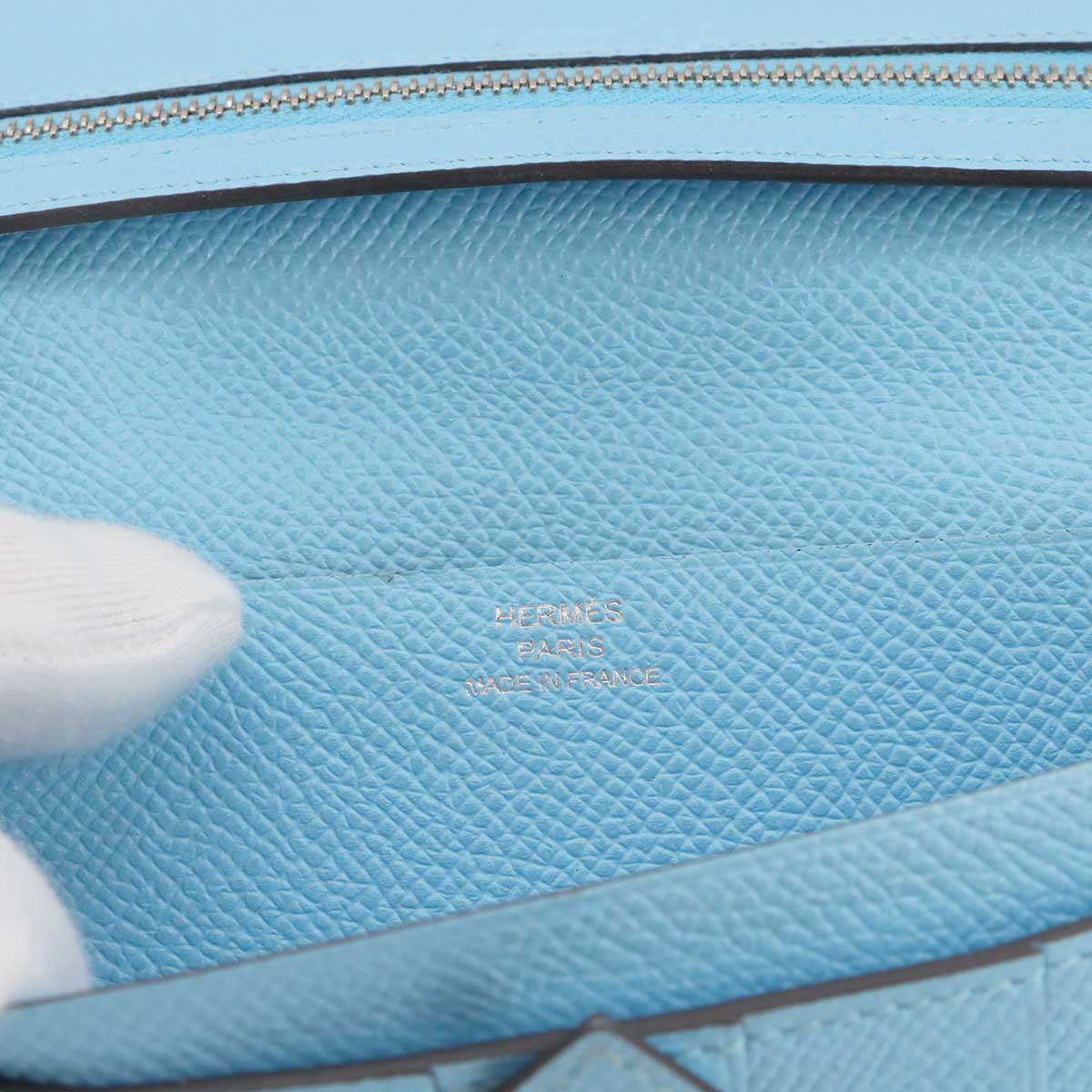 Bearn Soufflet Long Wallet Veau Epsom Celeste