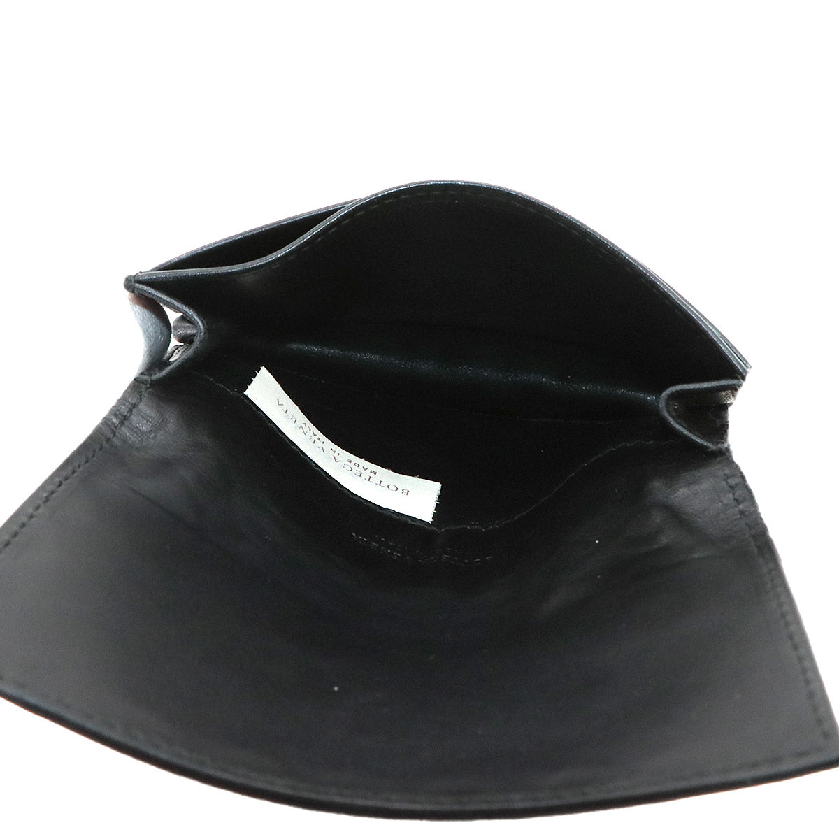 Intrecciato Card Case Leather Black 174646