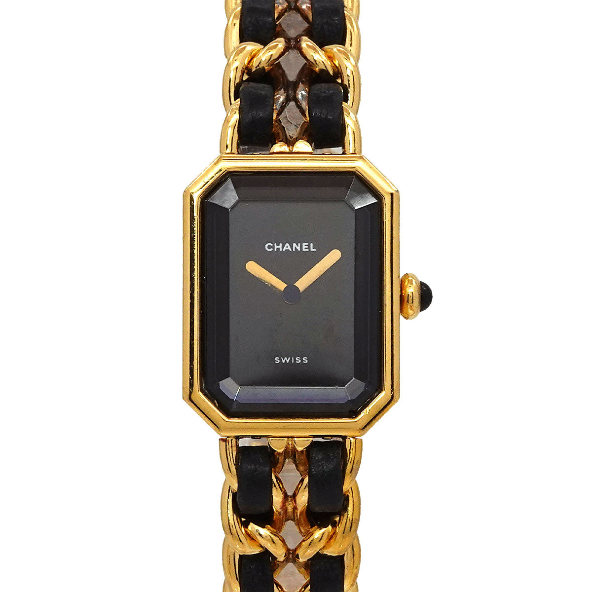 Premiere Size L H0001 Vintage Quartz Black Dial Ladies Watch