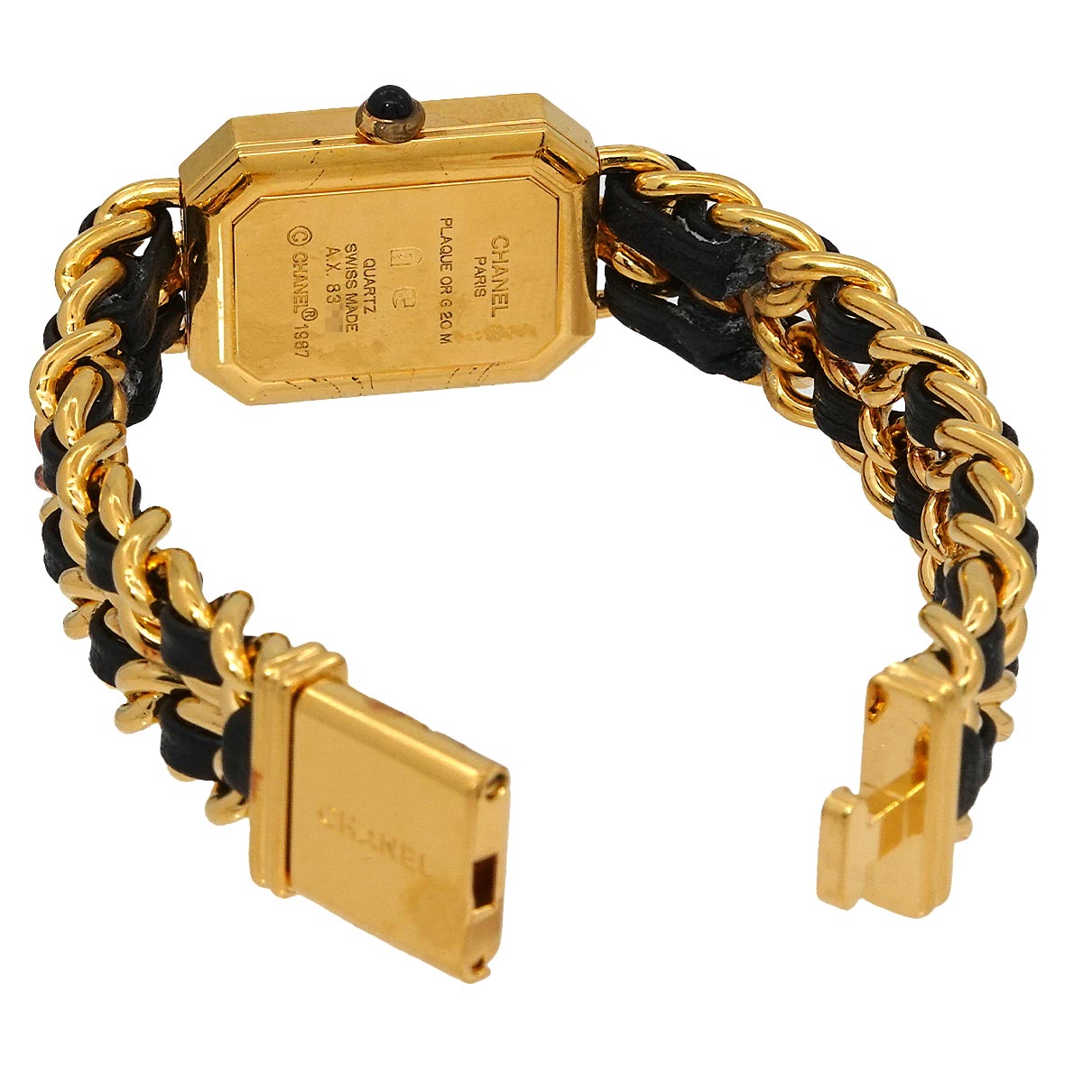 Premiere Size L H0001 Vintage Quartz Black Dial Ladies Watch