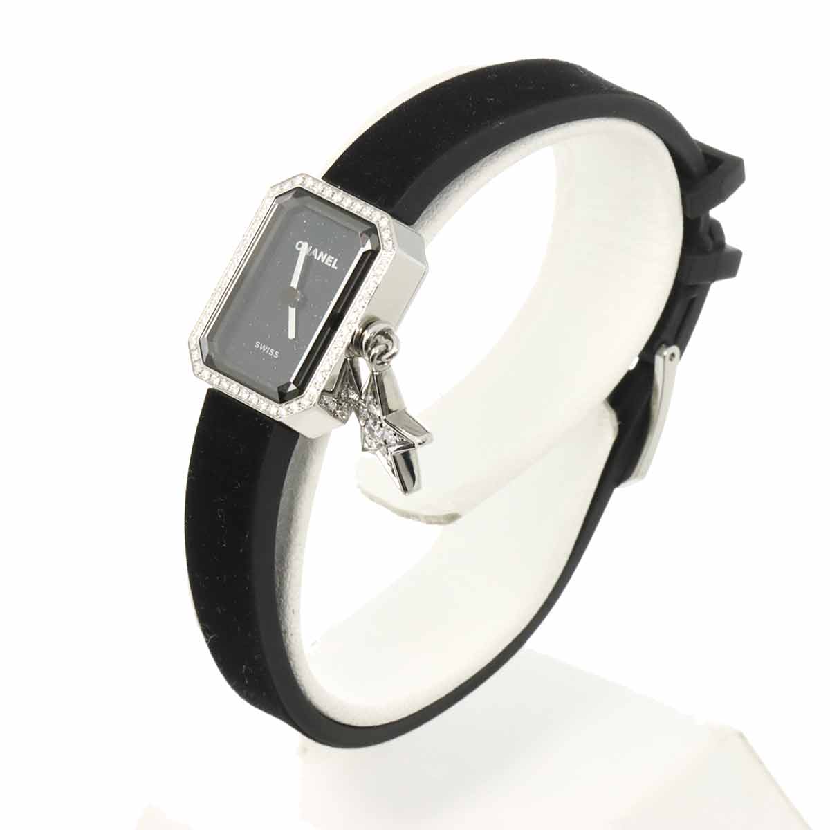 Premiere Lucky Star H7943 Bezel Diamond Quartz Black Dial