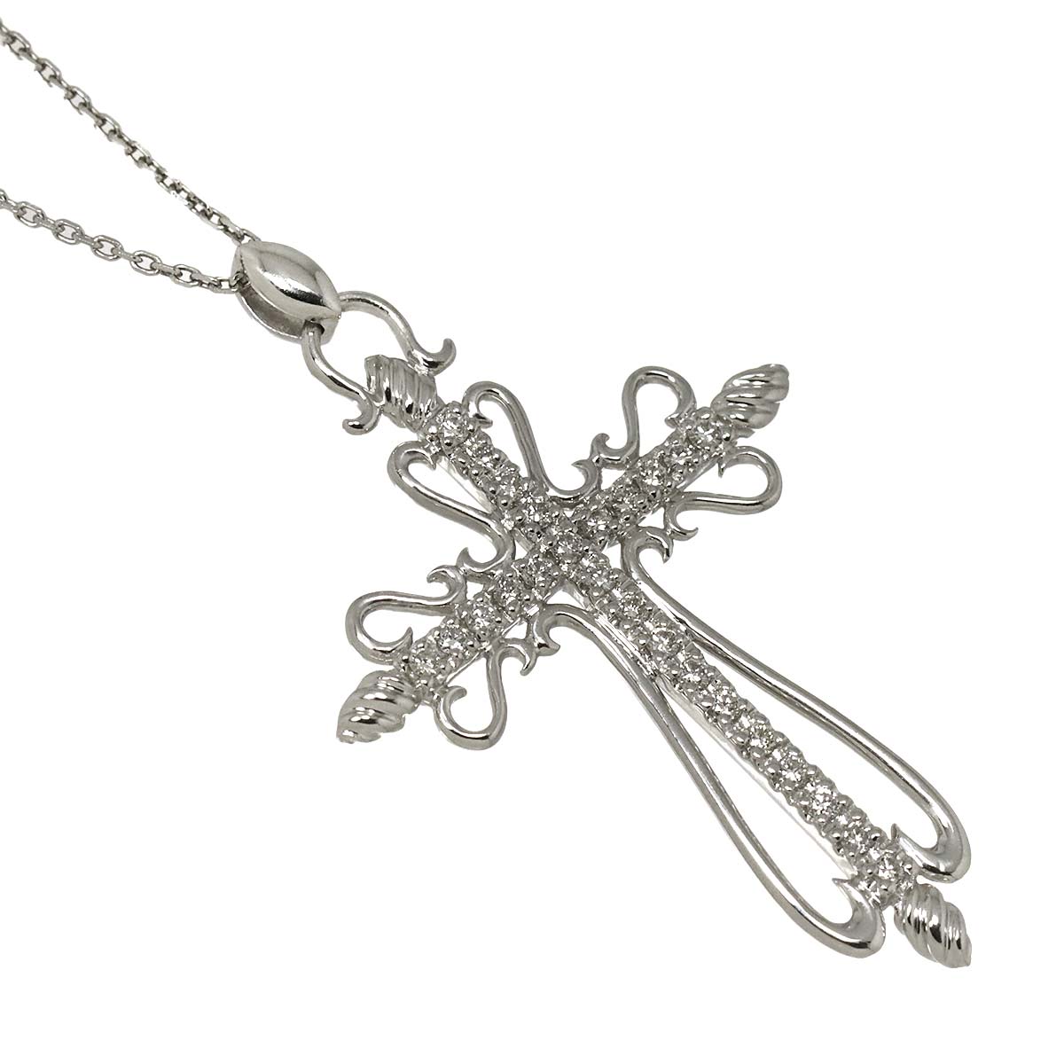 Diamond 0.25ct Necklace 18K WG White Gold 750