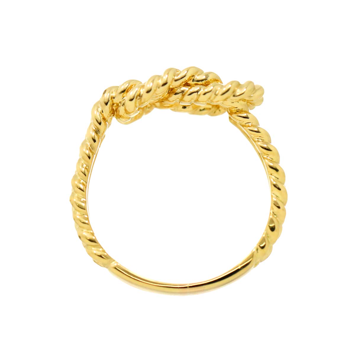 Ring 18K YG Yellow Gold 750 6.75-7.25(US)