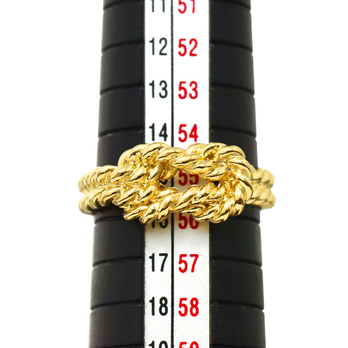 Ring 18K YG Yellow Gold 750 6.75-7.25(US)