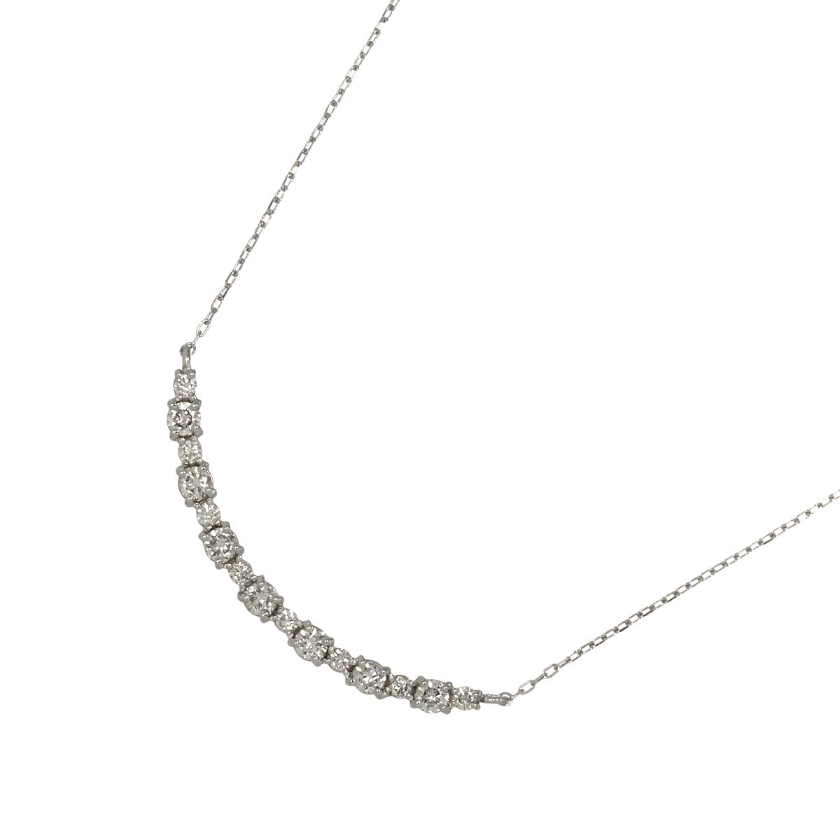 Diamond 0.50ct Necklace 18K WG White Gold 750