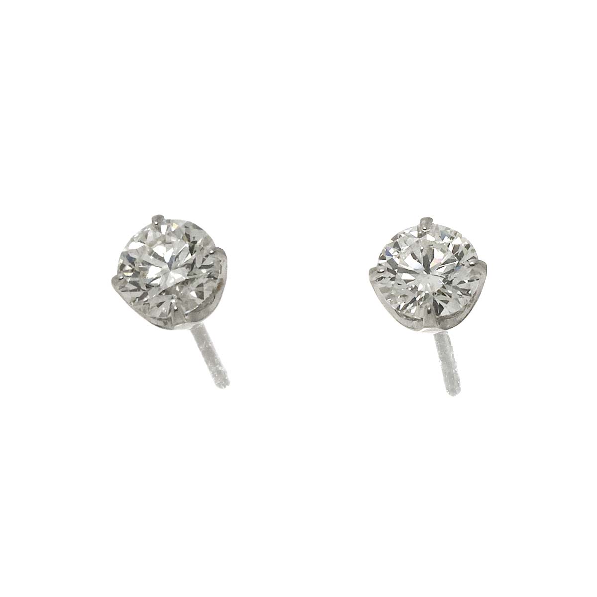 Diamond 0.20ct/0.20ct Earrings Pierced Pt Platinum