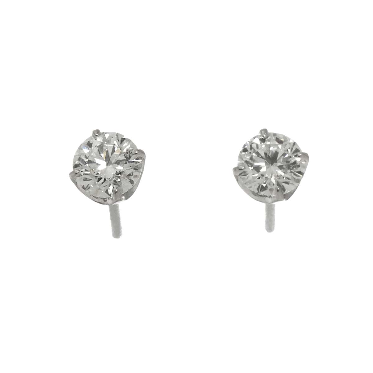 Diamond 0.20ct/0.20ct Earrings Pierced Pt Platinum