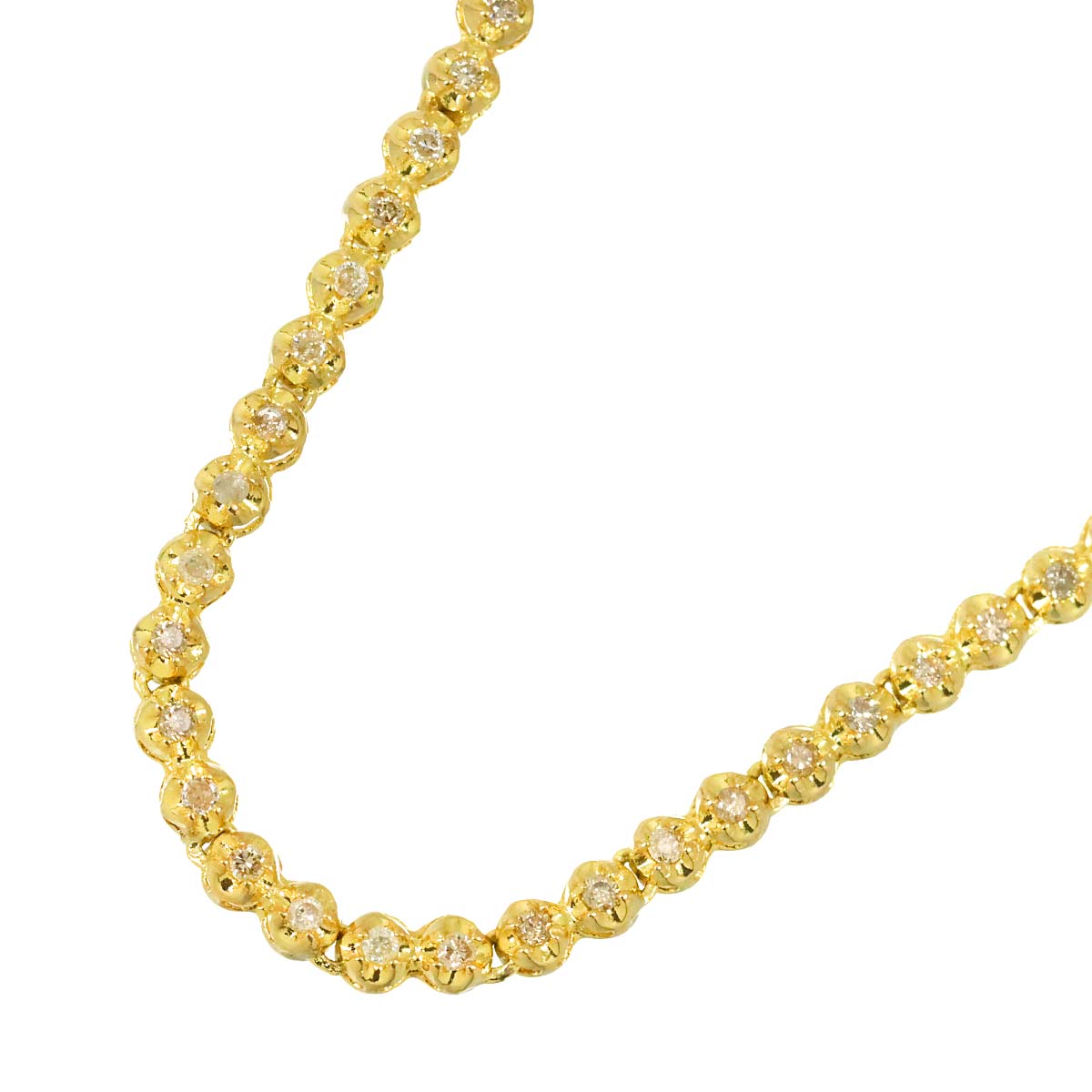 Diamond 1.00ct Necklace 18K YG Yellow Gold 750