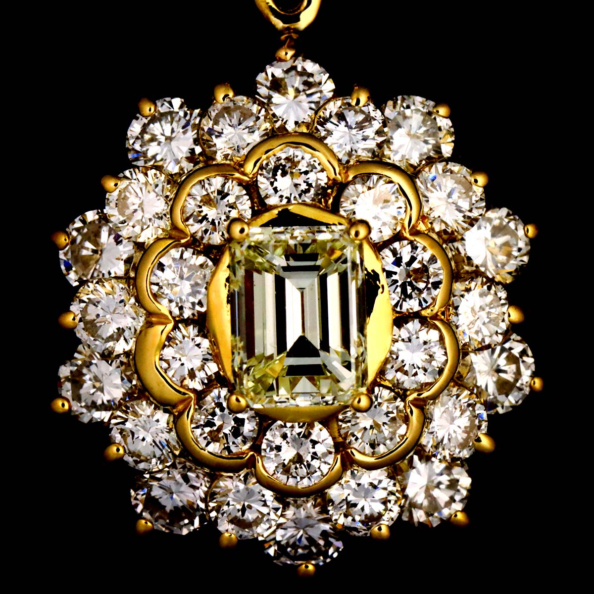 Diamond 0.49ct/1.40ct Necklace 18K YG Yellow Gold 750