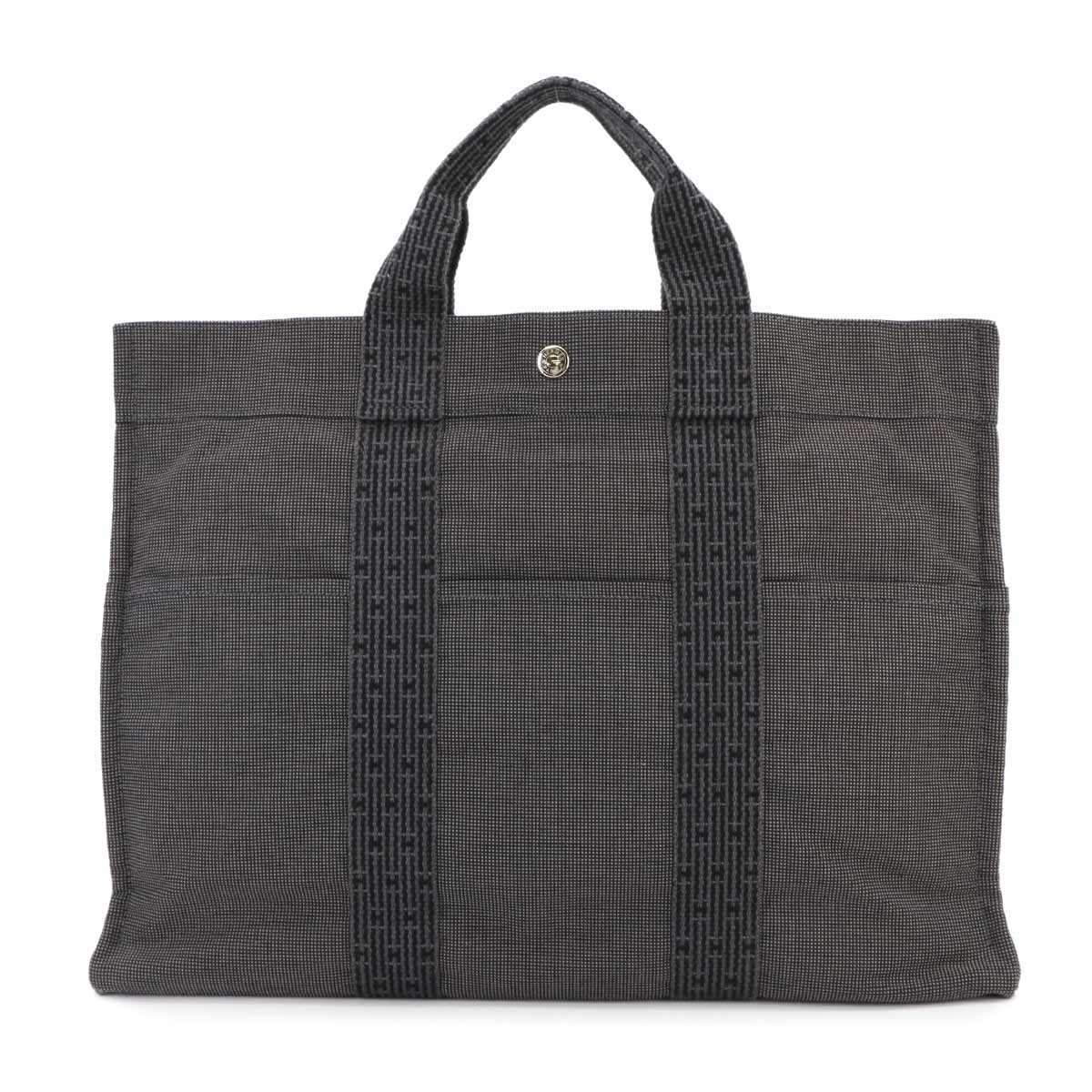 Herline Tote MM Bag Canvas Gray Unisex Purse