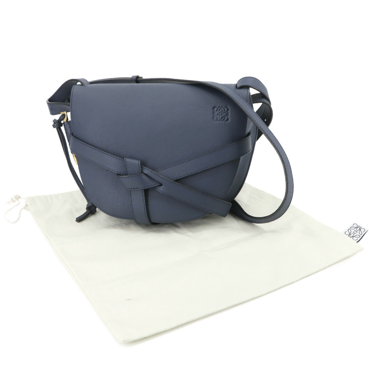 Gate Bag Small Shoulder Bag Leather Navy Purse