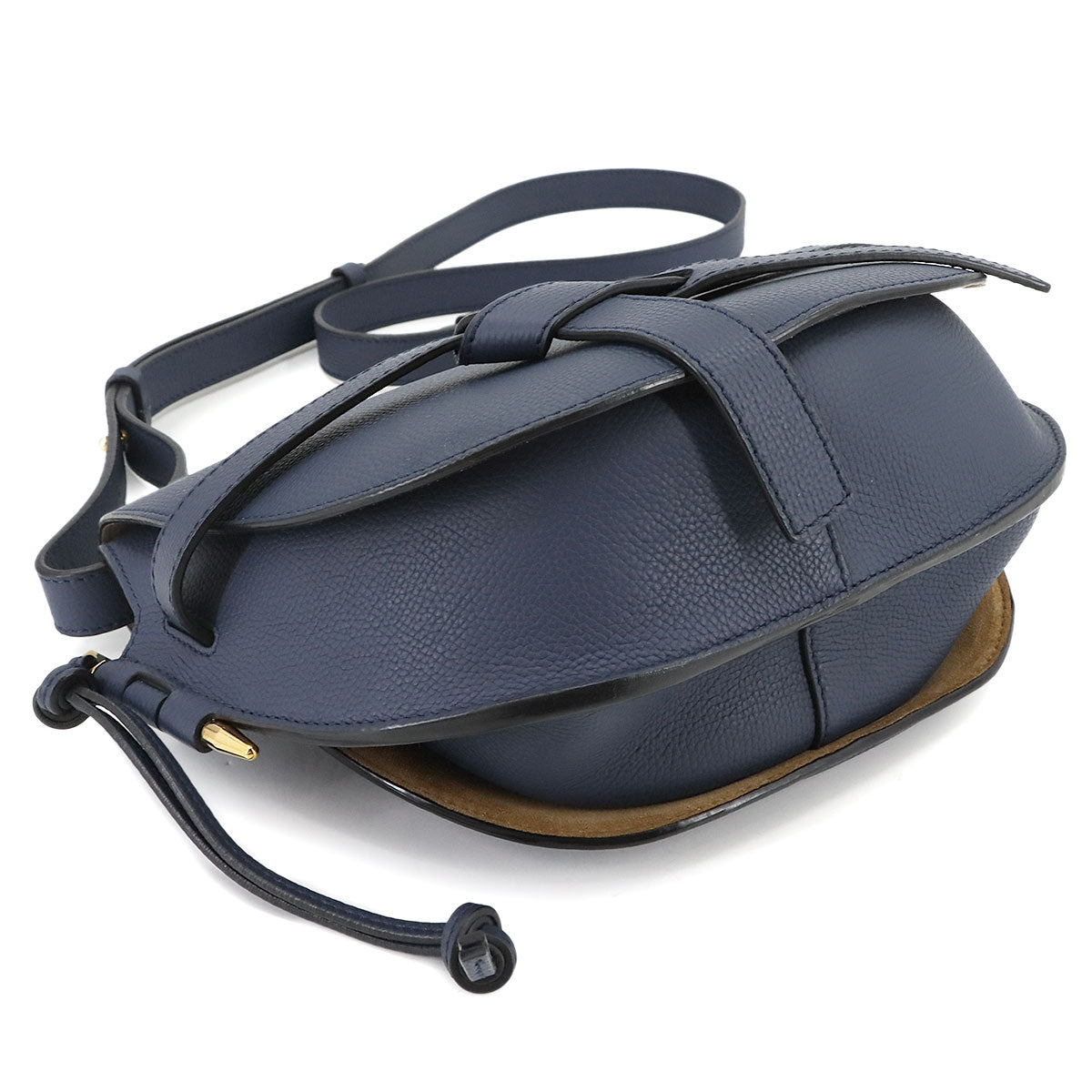 Gate Bag Small Shoulder Bag Leather Navy Purse