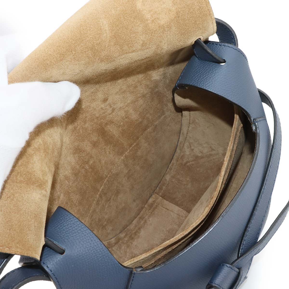 Gate Bag Small Shoulder Bag Leather Navy Purse