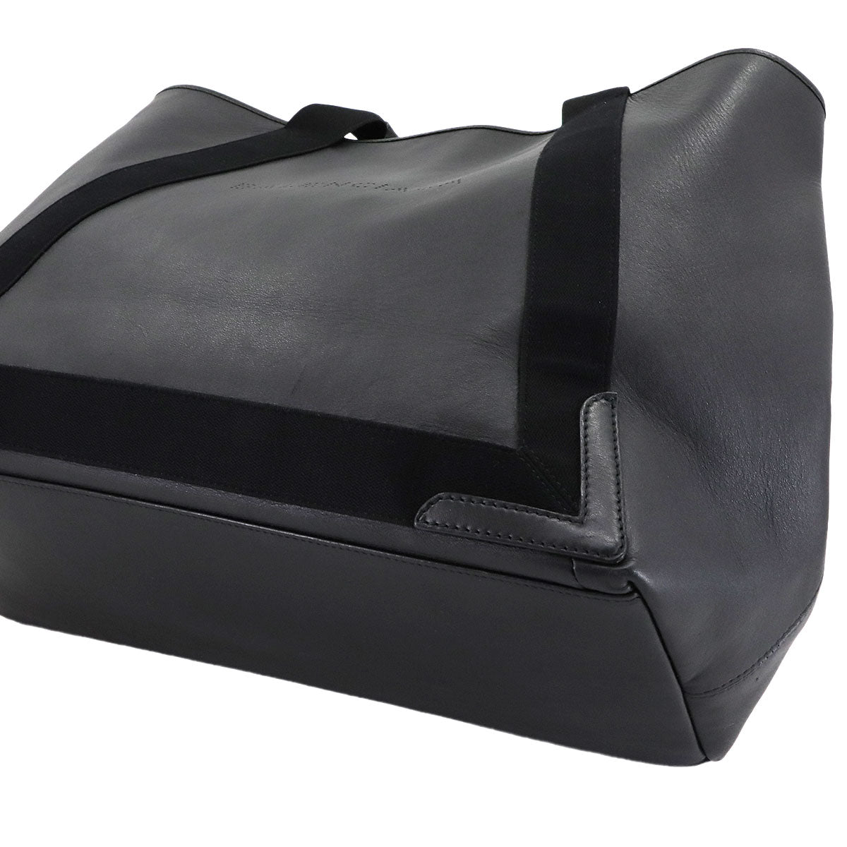 Navy Cabas M Tote Bag Leather Black 339936 Purse