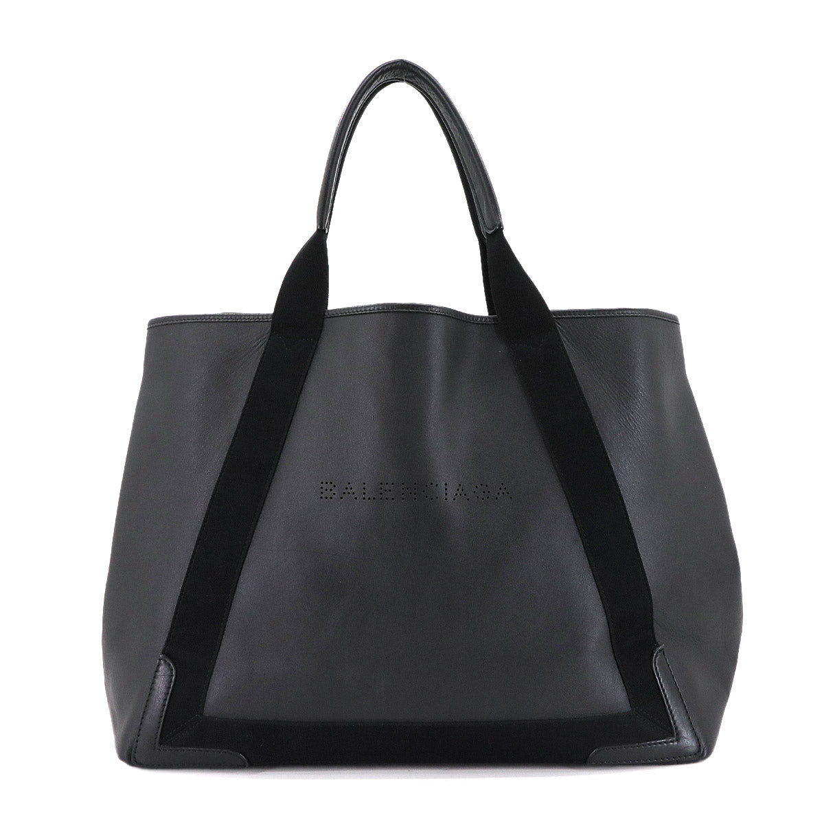 Navy Cabas M Tote Bag Leather Black 339936 Purse