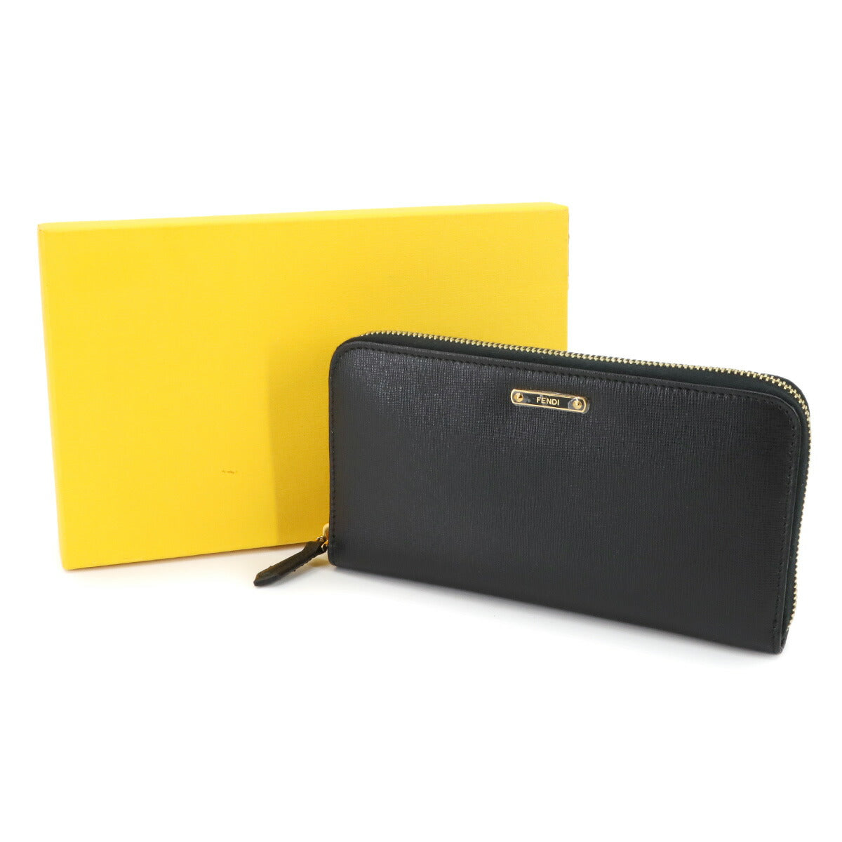 Zipped Around Long Wallet Leather Black 8M0299