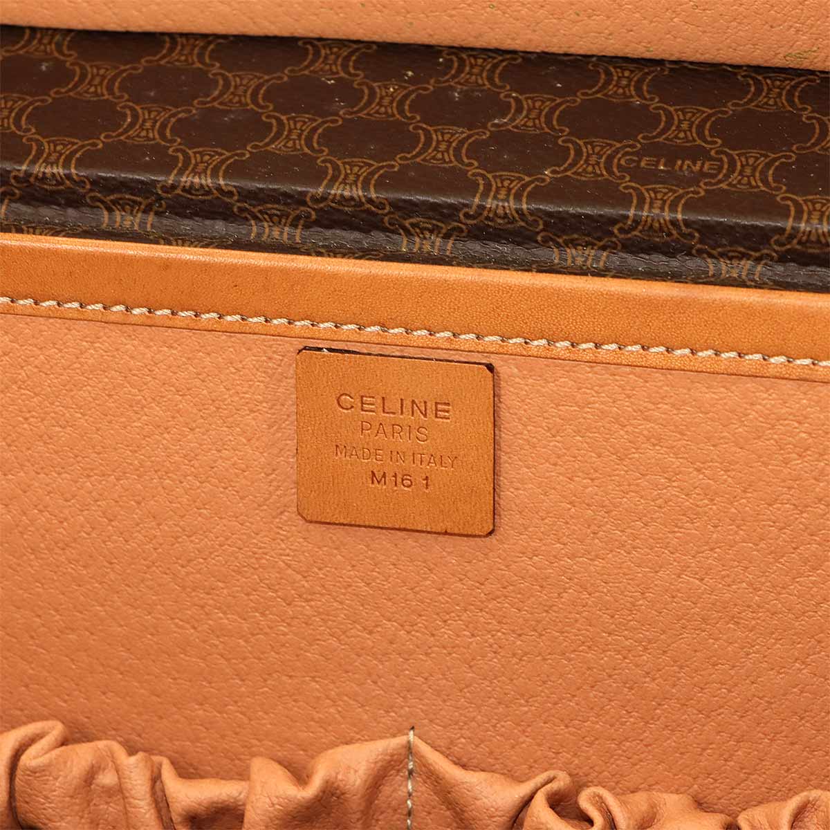 Macadam Vanity Hand Shoulder Bag PVC Leather Brown Vintage Purse