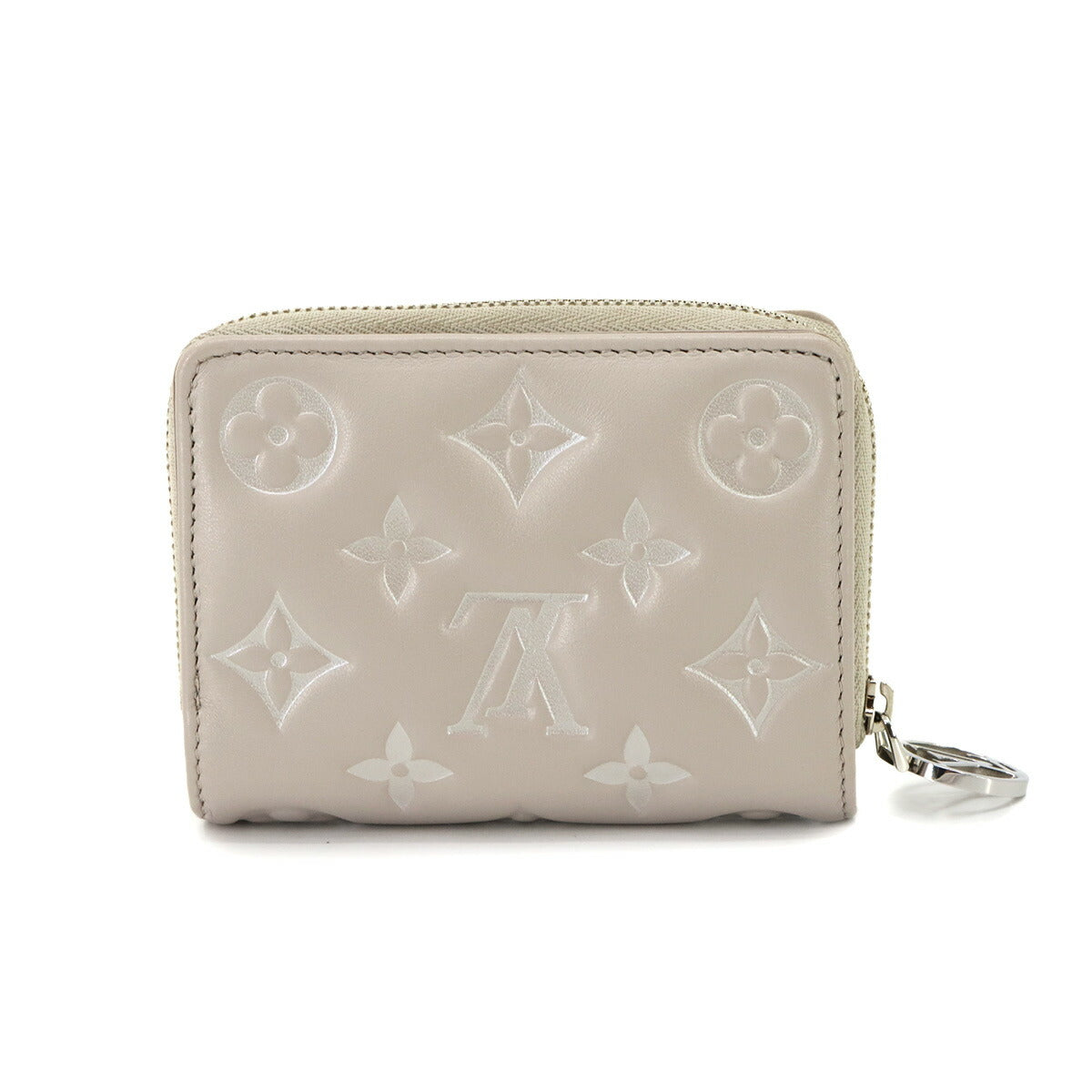 Monogram Emboss Lou Wallet Leather Bloom Gray M14154