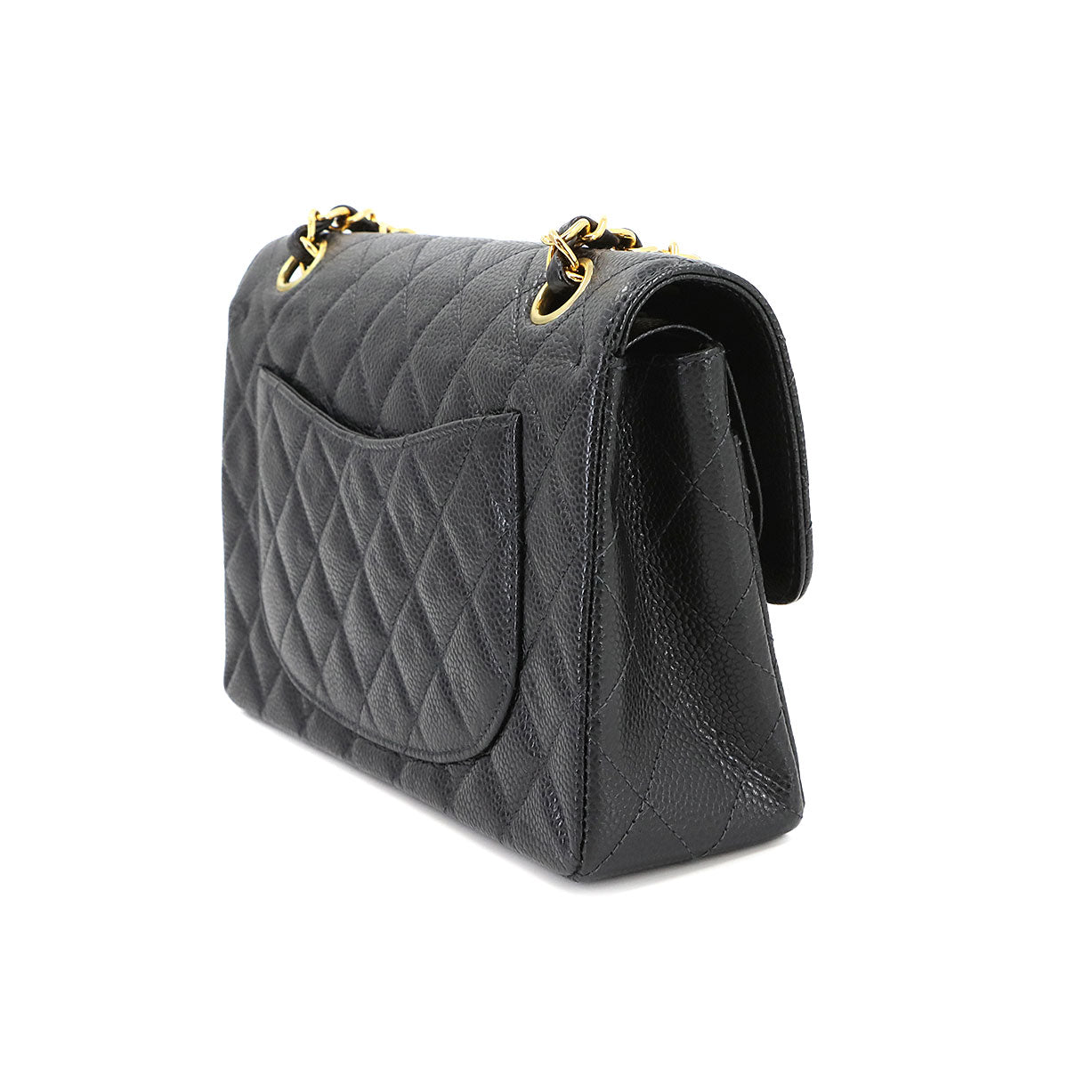 Matelasse 23 Chain Shoulder Bag Leather Black A01113