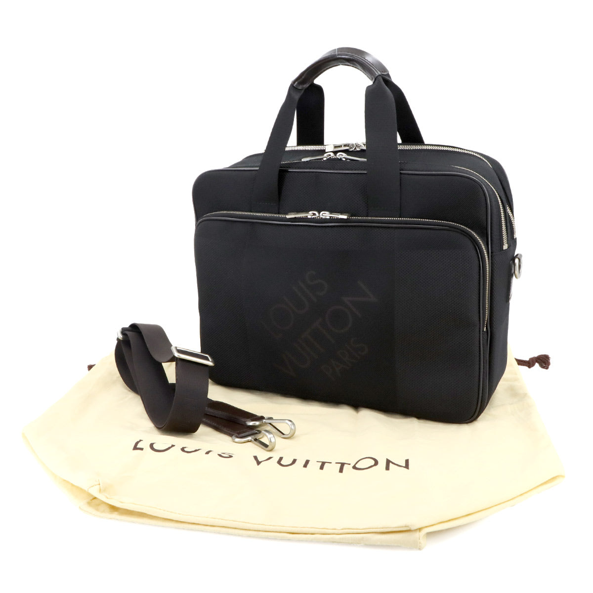 Damier Jean Associate GM 2way Briefcase Bag Noir N58034