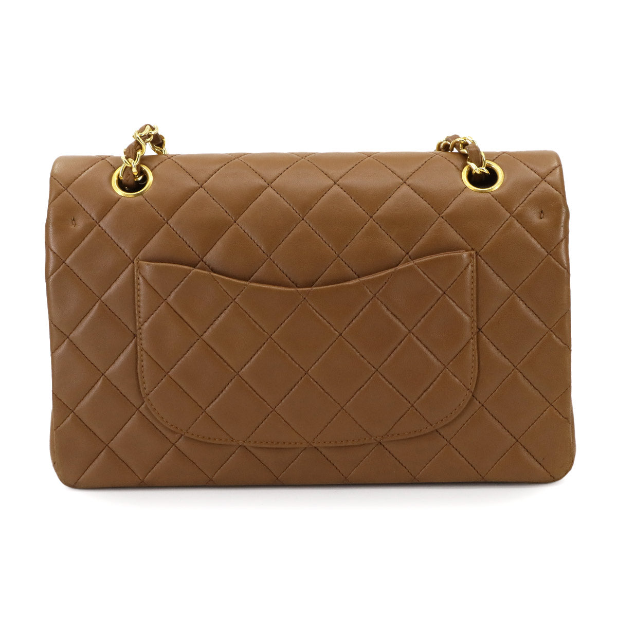 Matelasse 25 Chain Shoulder Bag Leather Brown A01112 Purse