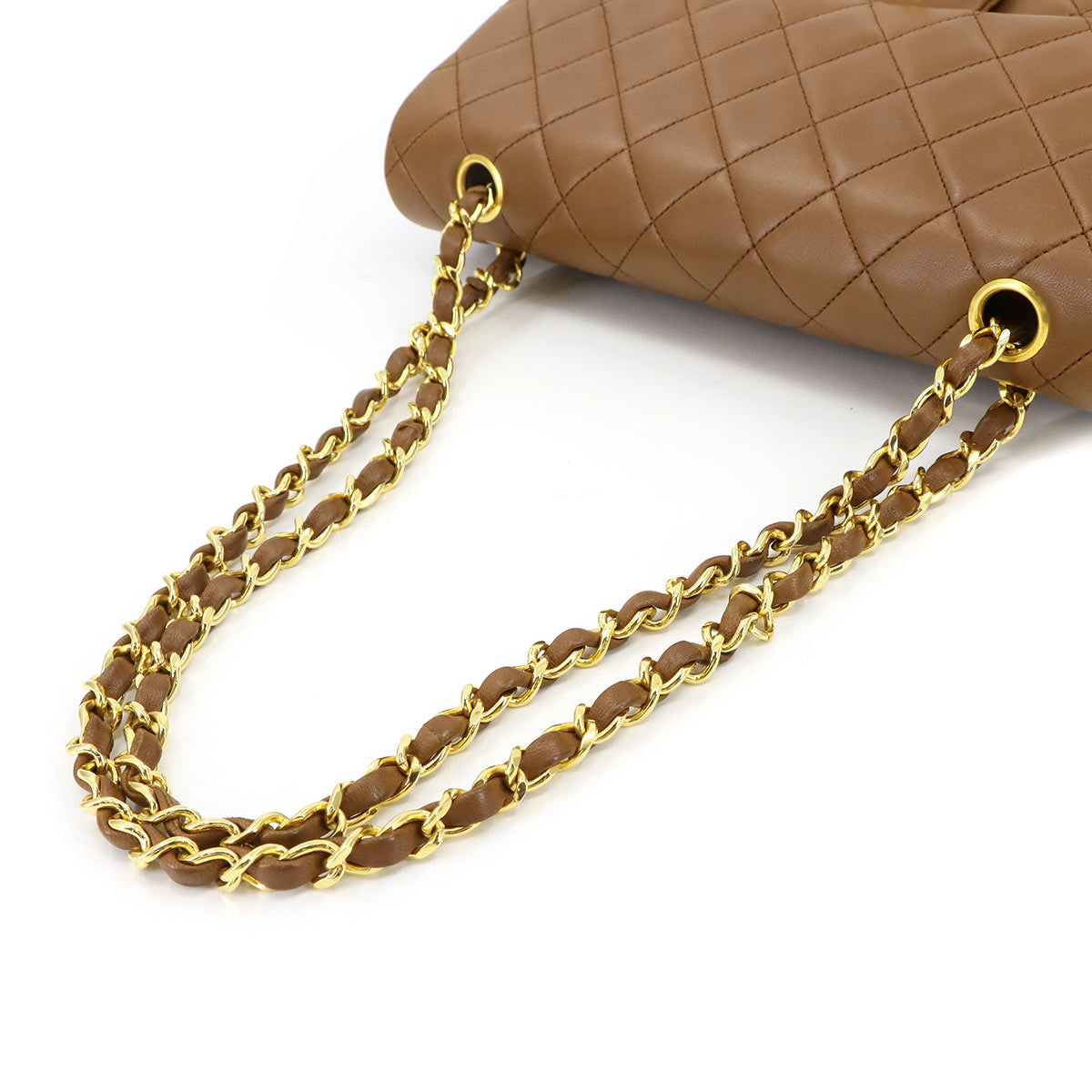 Matelasse 25 Chain Shoulder Bag Leather Brown A01112 Purse