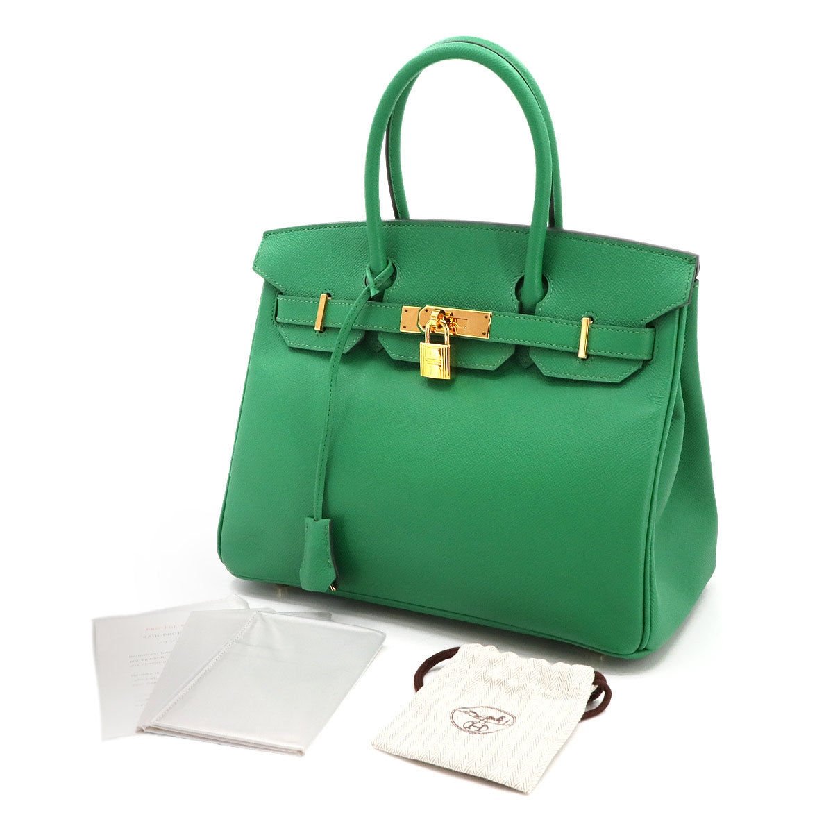 Birkin 30 Veau Epsom Cactus Hand Bag Purse