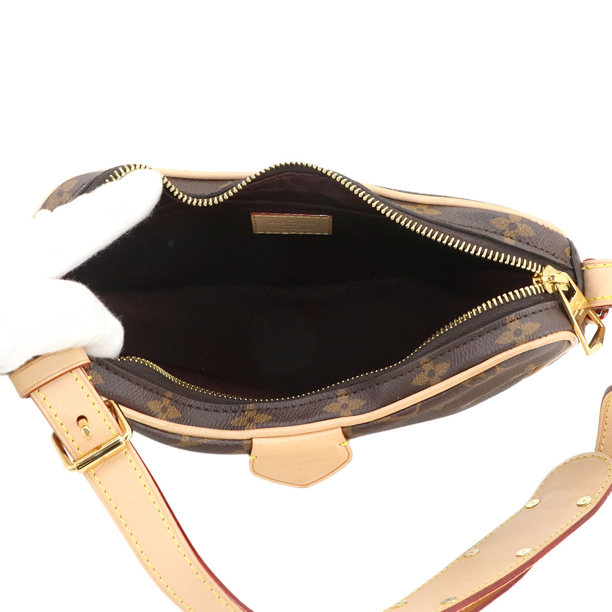 Monogram Croissant Shoulder Bag Brown M46828 Purse