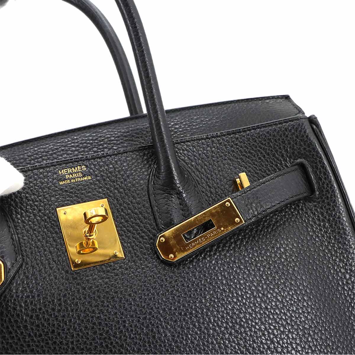 Birkin 30 Hand Bag Taurillon Clemence Black Purse