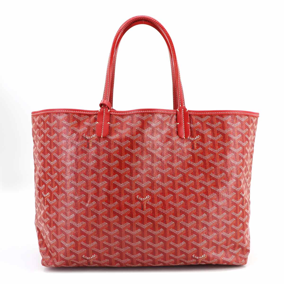 Saint Louis PM Tote Bag PVC Leather Red Herringbone Marker
