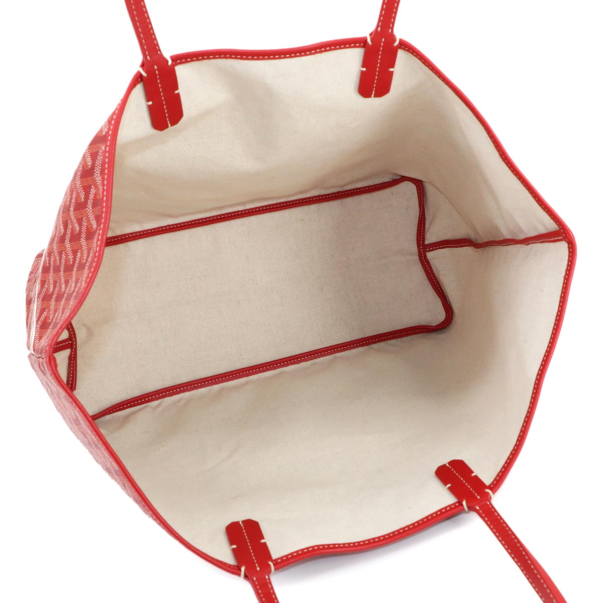 Saint Louis PM Tote Bag PVC Leather Red Herringbone Marker