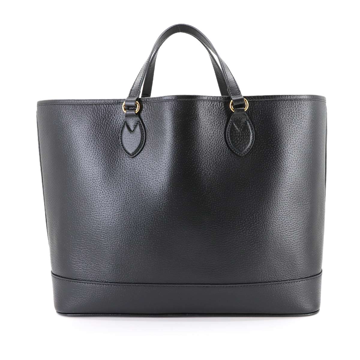 Ophidia Medium Tote Shoulder Bag Leather Black 778958 Purse