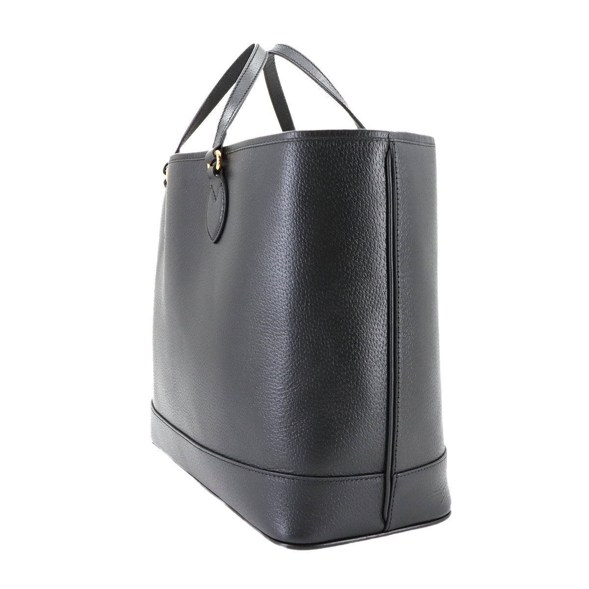 Ophidia Medium Tote Shoulder Bag Leather Black 778958 Purse