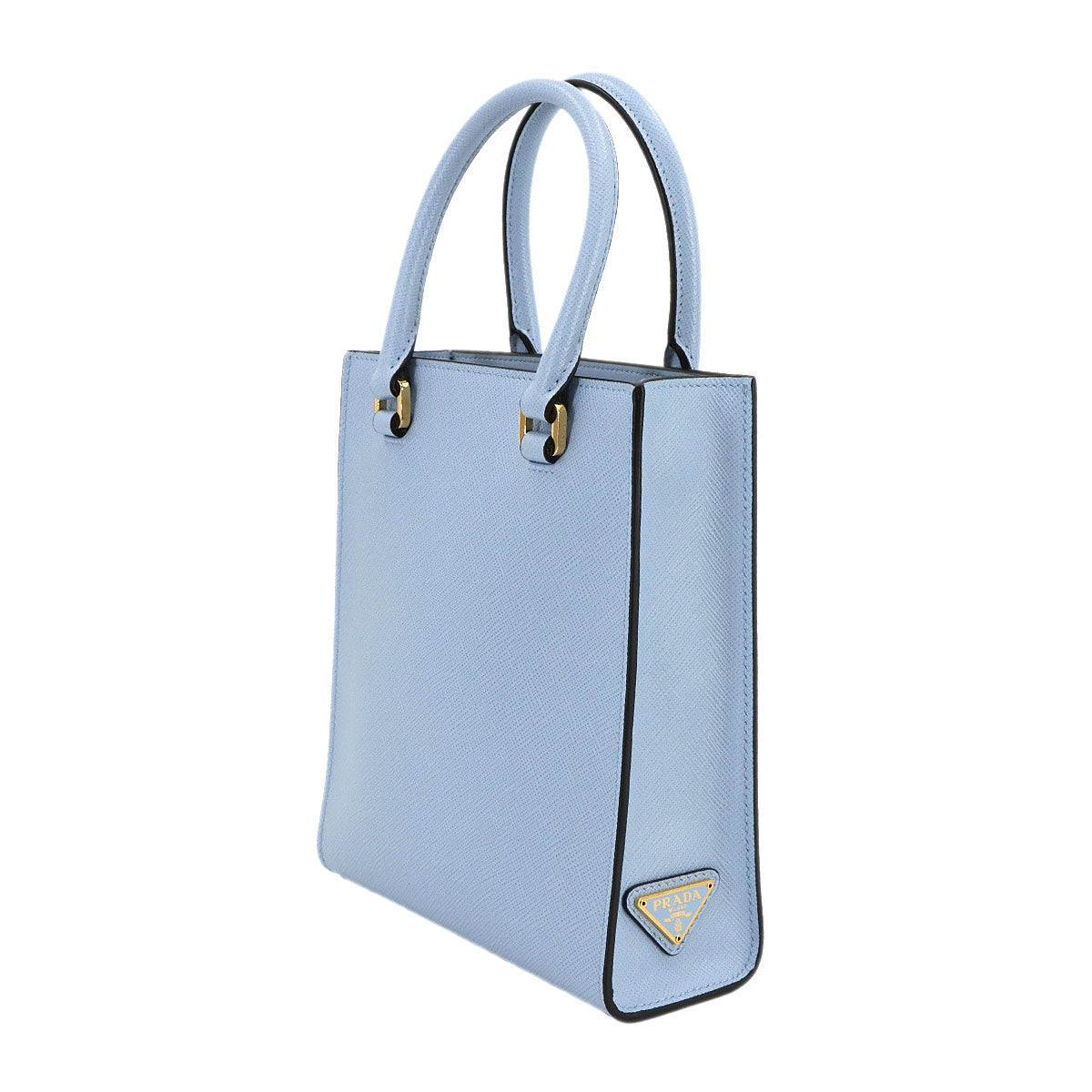 2way Hand Shoulder Bag Saffiano Leather Blue 1BA333 Purse