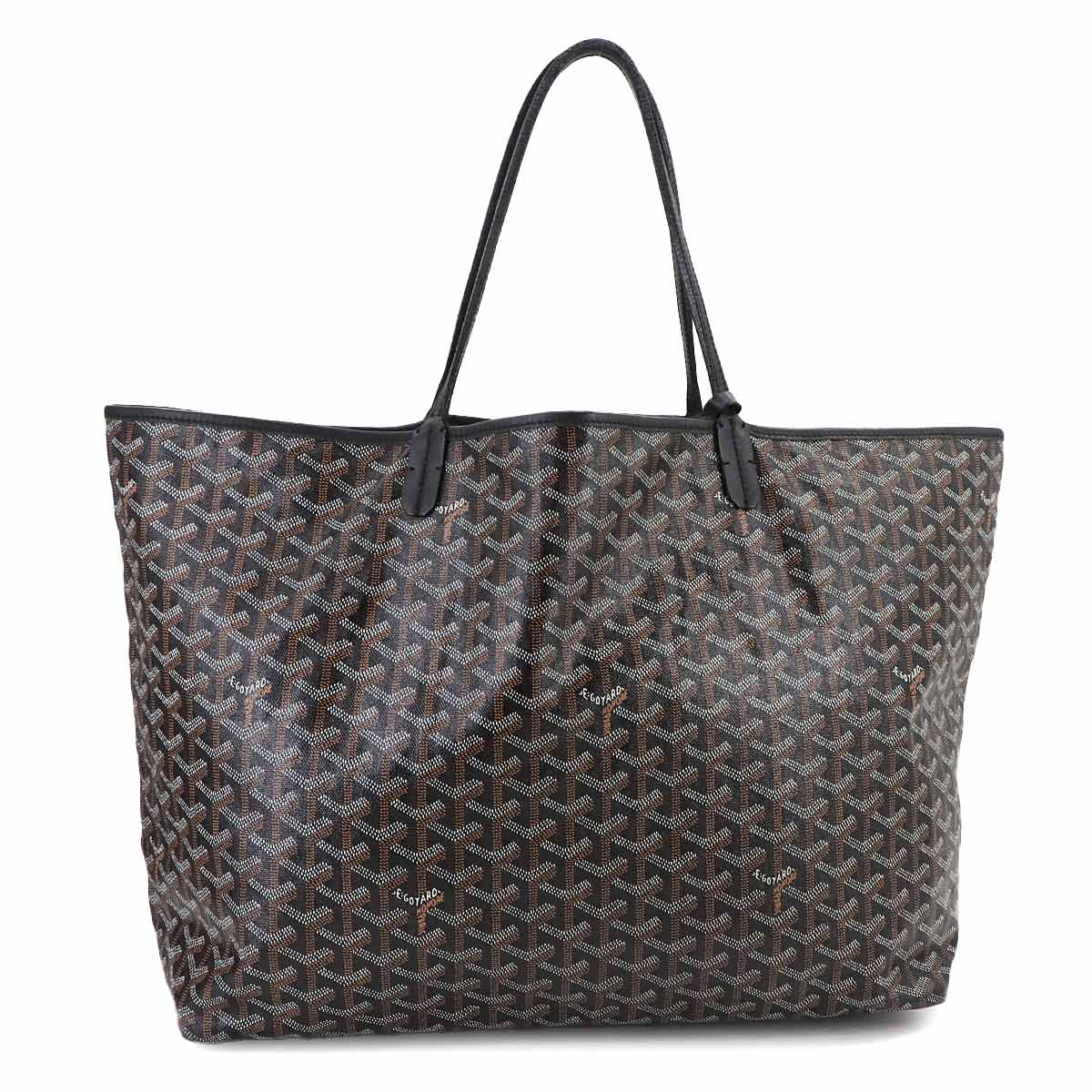 Saint Louis GM Tote Bag PVC Leather Black Herringbone Unisex