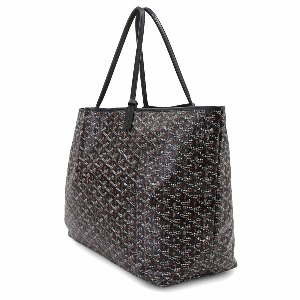 Saint Louis GM Tote Bag PVC Leather Black Herringbone Unisex