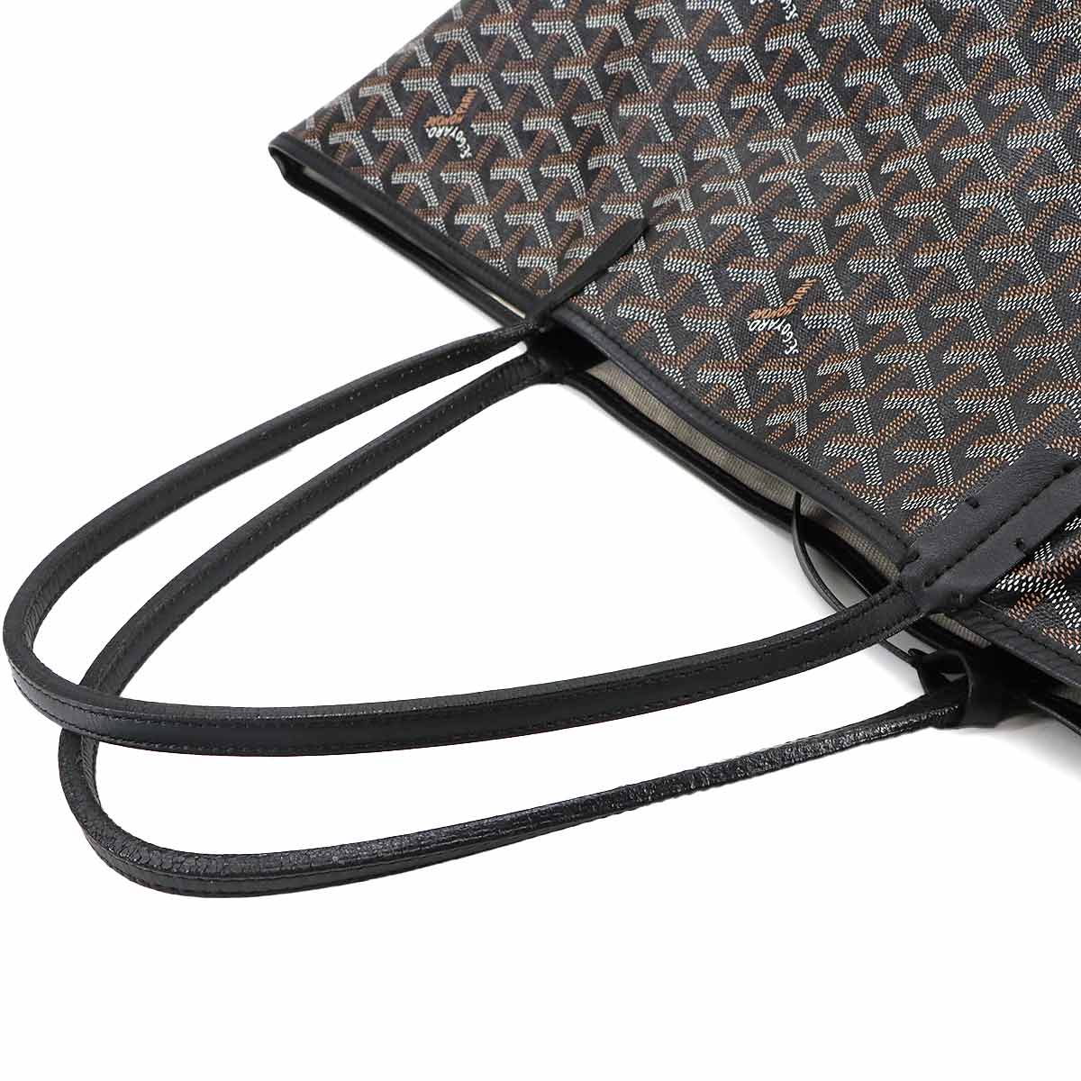 Saint Louis GM Tote Bag PVC Leather Black Herringbone Unisex