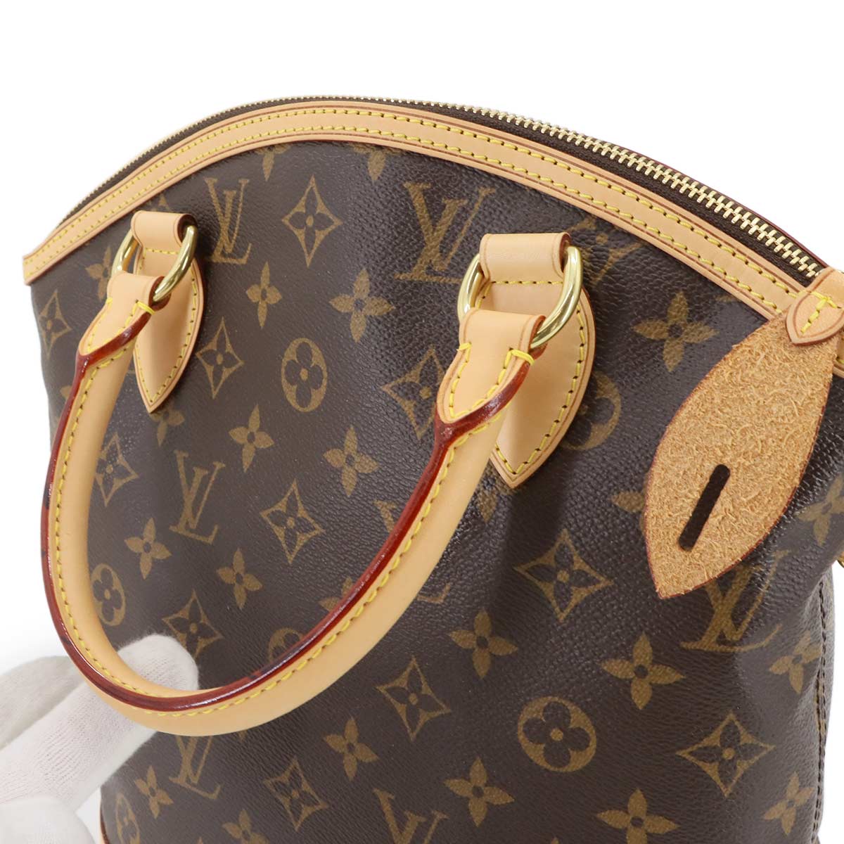 Monogram Lock it Hand Bag Brown M40102
