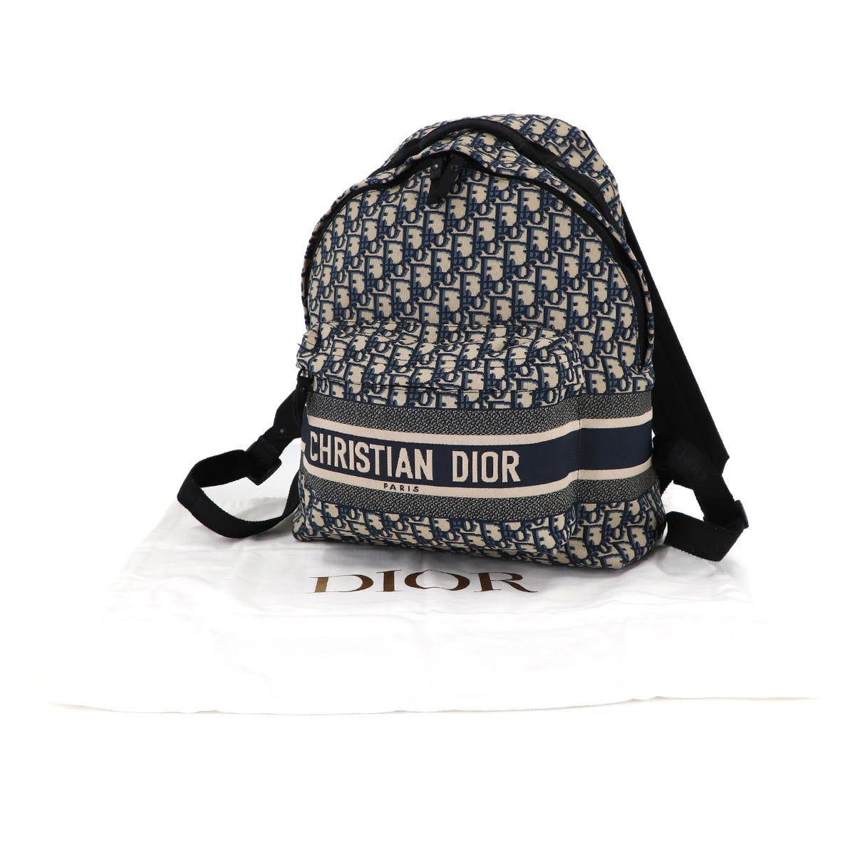 Oblique Backpack Canvas Navy M6104STZQ Purse