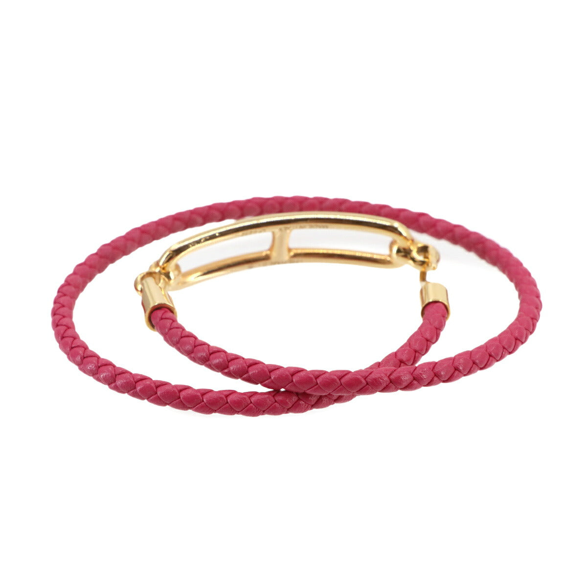 Roulis Double Tour Bracelet Leather Pink
