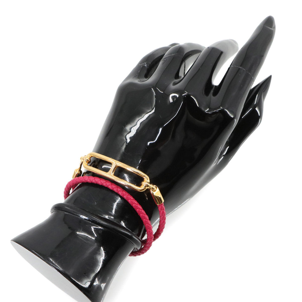 Roulis Double Tour Bracelet Leather Pink