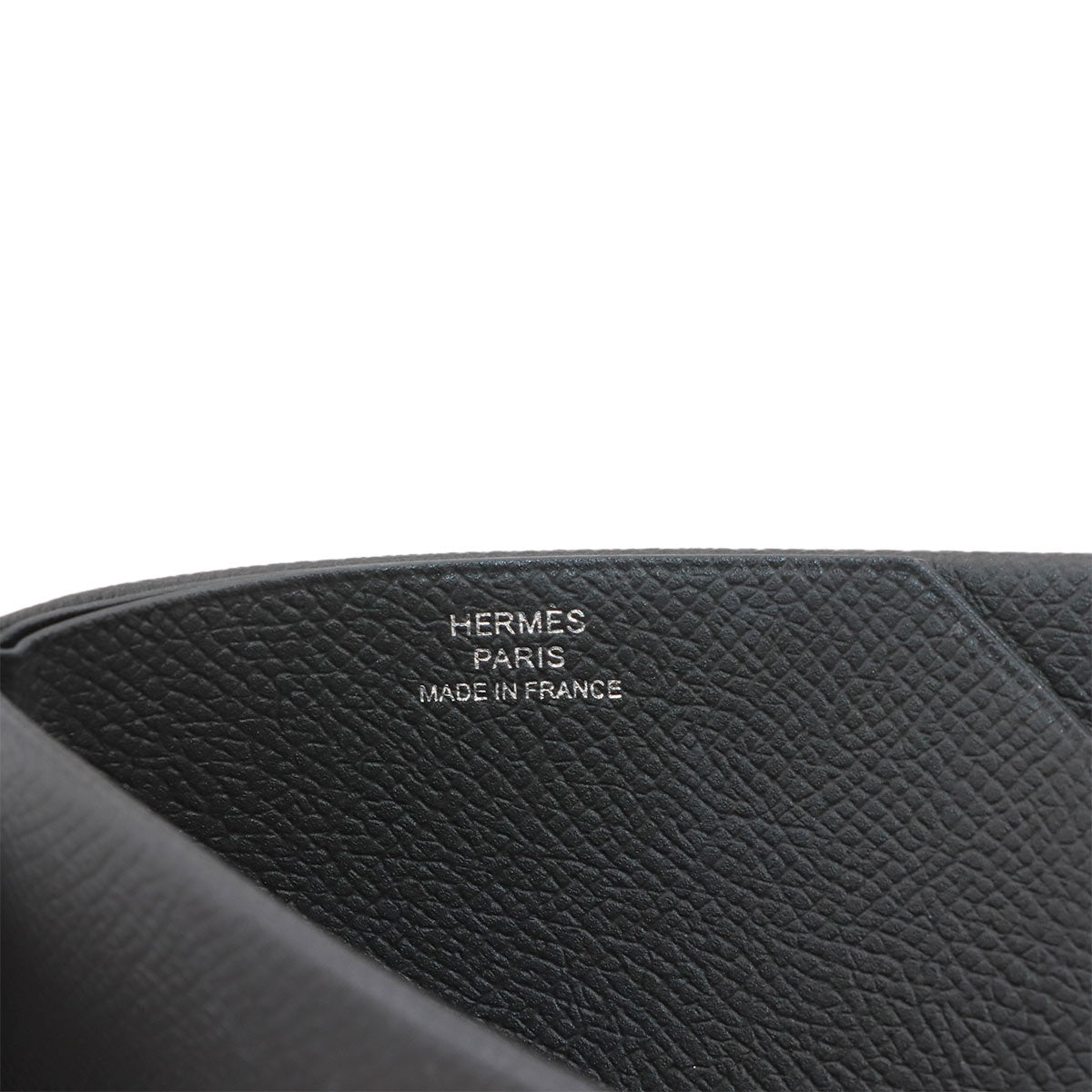 H Sellier Card Case Veau Epsom Black