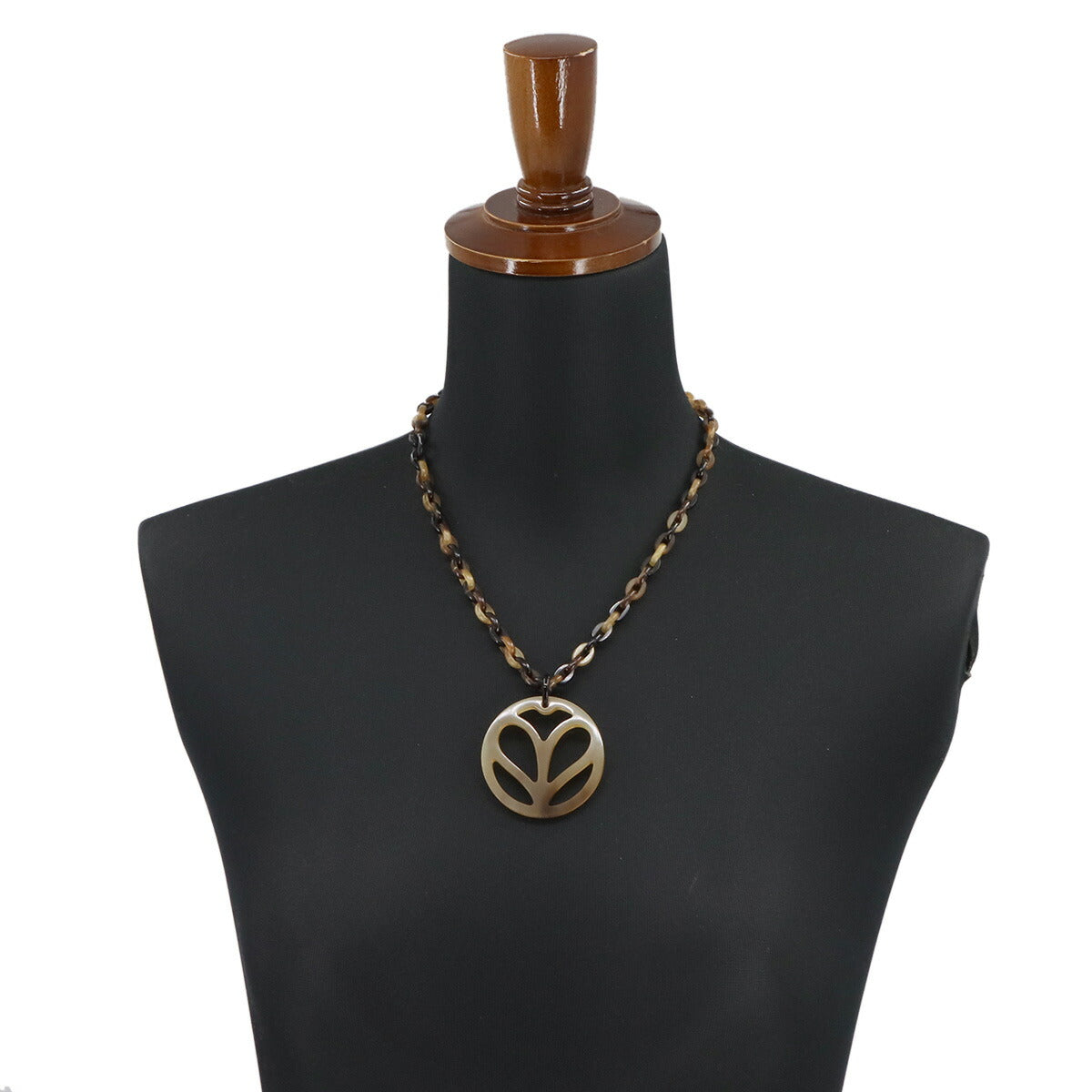 Heart Pendant Buffalo Horn Brown Necklace